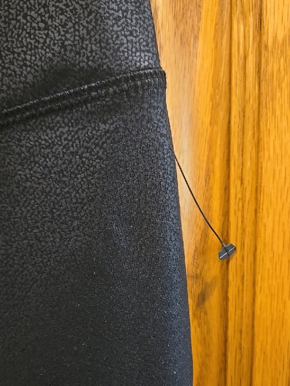 Mono B Small Yoga High Waist Leggings Black Foil Pebble Shimmer Ankle Y2k - Picture 5 of 12